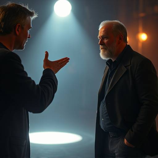 Director communicating with an actor