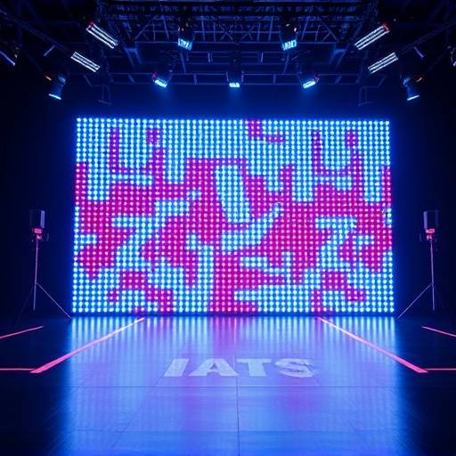 Virtual production set with LED screens